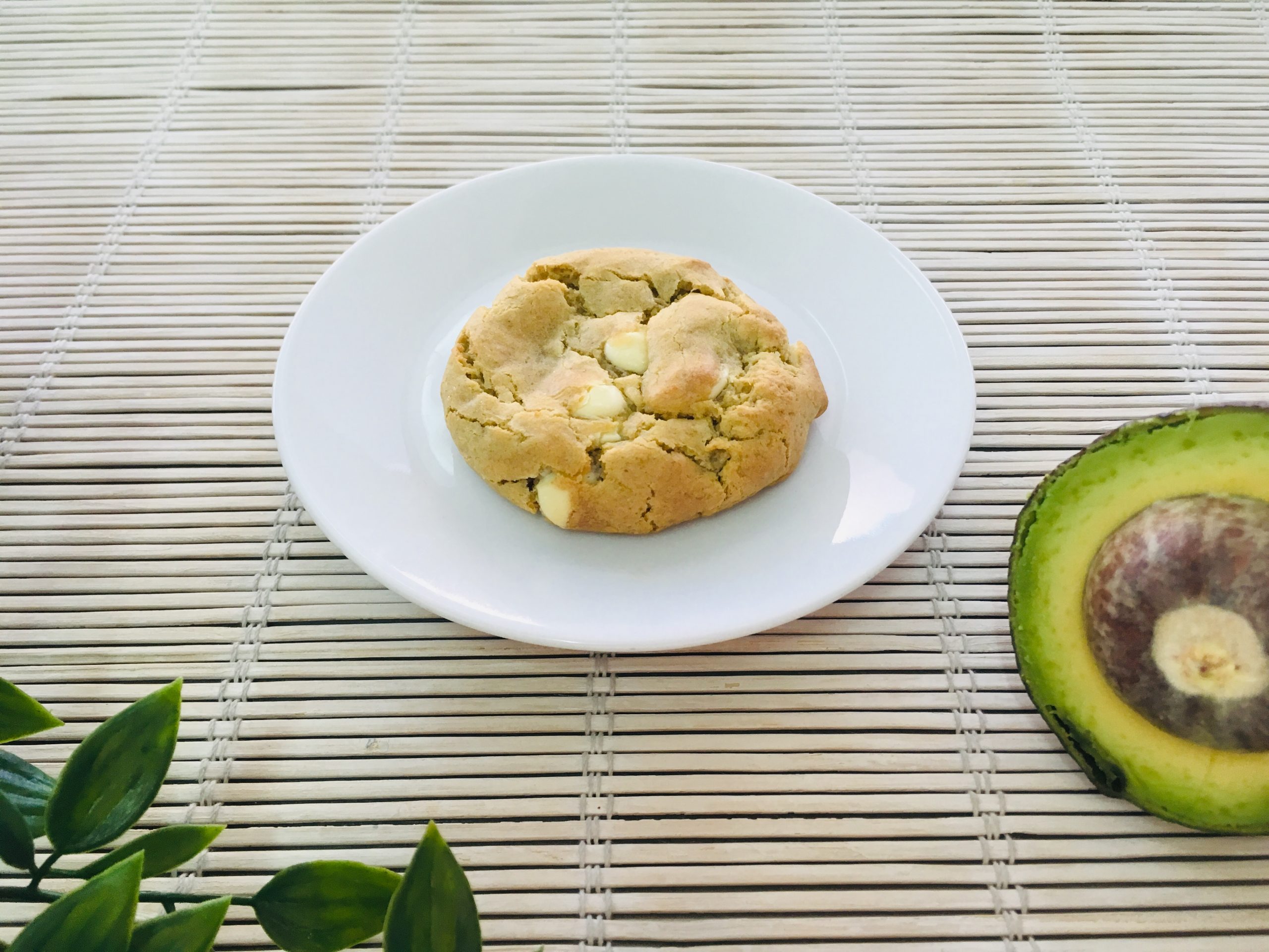 cookie aguacate choco blanco
