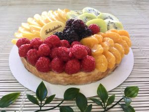 tarta queso y frutas